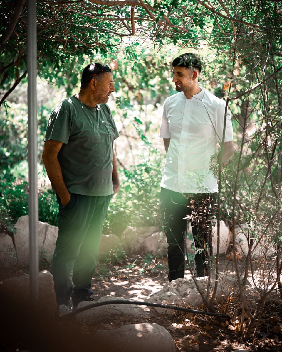 A Biotrofi chef with a local producer in Cyprus